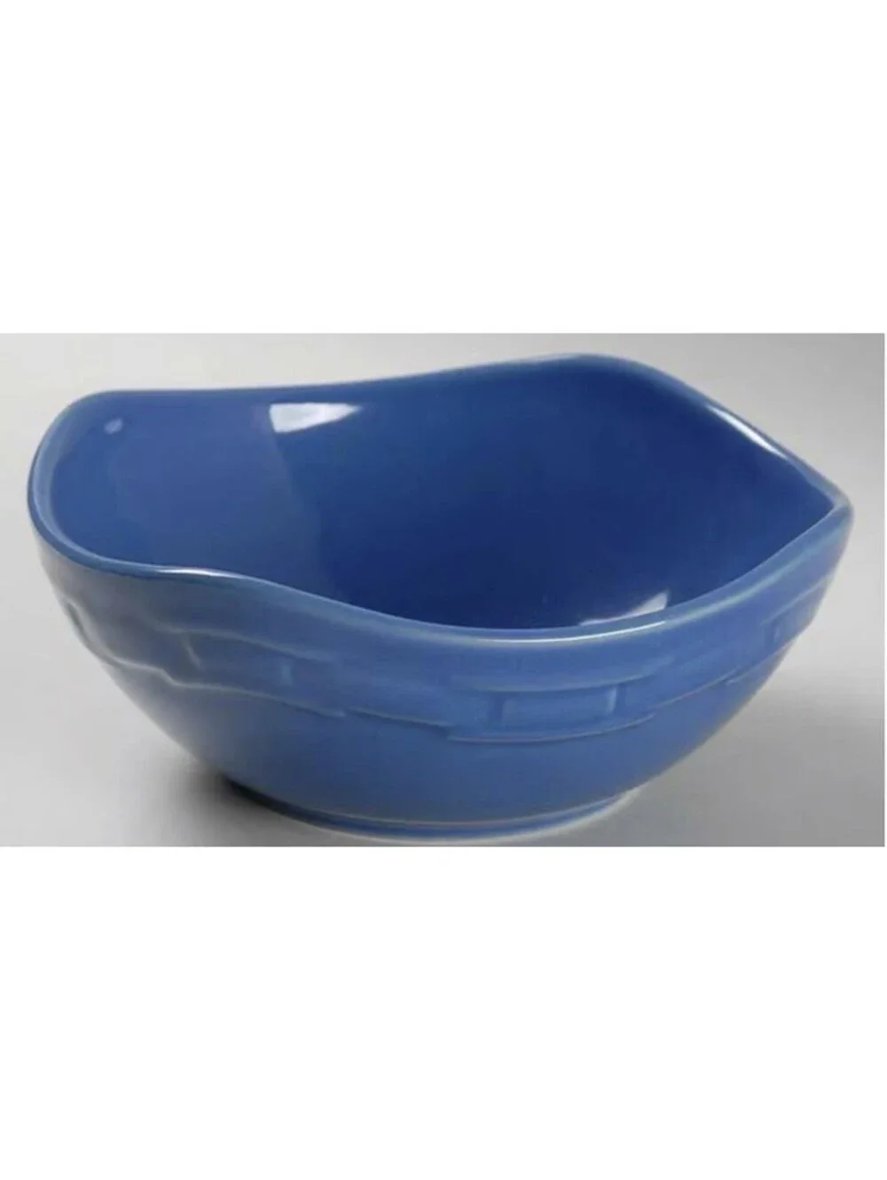 Longaberger Woven Traditions Dessert Ripple Bowl Cornflower Retired #646028 EUC